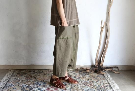 tamaki niime 玉木新雌 basic wear tarun pants LONG khaki