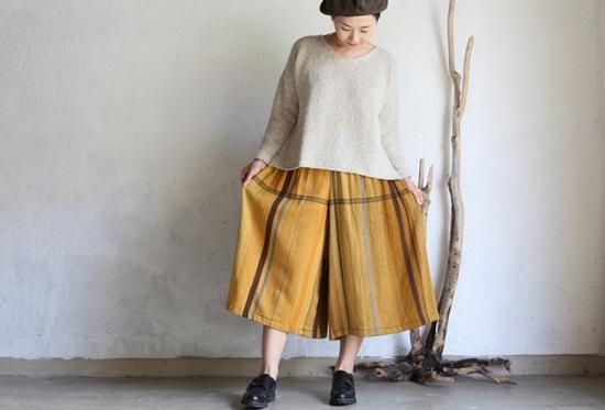 タマキニイメ　ワイドパンツ　ショート tamaki niime (タマキ ニイメ) wide pants (ワイドパンツ