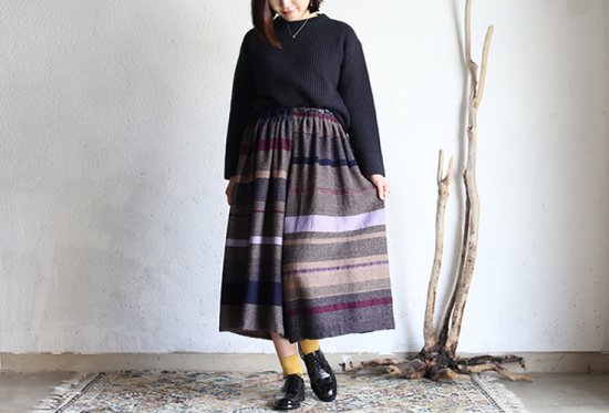 tamaki niime 玉木新雌 wide pants SHORT wool70% cotton30% WPS_W02