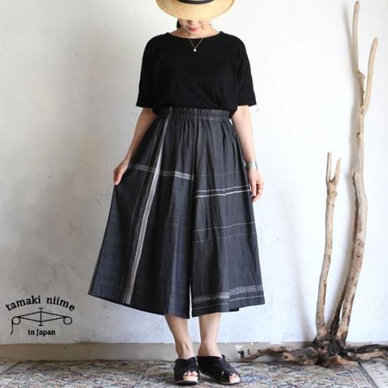 tamaki niime 玉木新雌 only one wide pants SHORT cotton100% WPS09