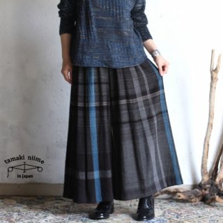 tamaki niime(タマキ ニイメ) 玉木新雌 only one wide pants LONG wool70％ cotton30％ 18aw_WPL_W02 ワイドパンツ ロング ウール