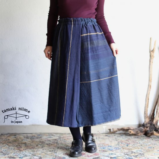 tamaki niime(タマキ ニイメ) 玉木新雌 only one powan skirt SHORT wool70％ cotton30％  PSS_W01 ポワンスカート ロング ウール70％ コットン30％ -iraka