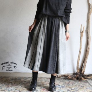 tamaki niime(タマキ ニイメ) 玉木新雌 only one wide pants SHORT wool70％ cotton30％ WPS_W07 ワイドパンツ ショート ウール