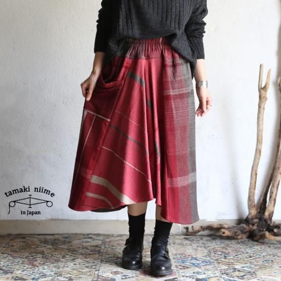 tamaki niime(タマキ ニイメ) 玉木新雌 only one chotan skirt wool