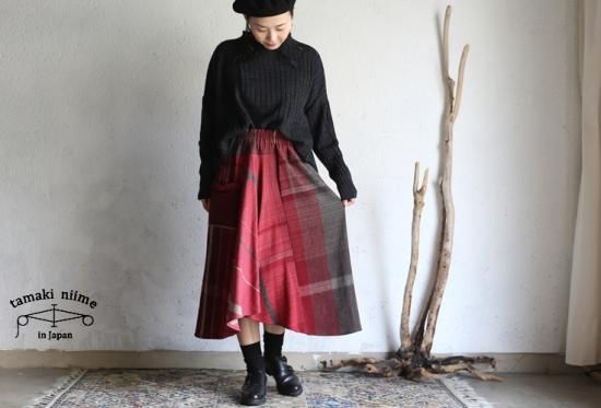 tamaki niime(タマキ ニイメ) 玉木新雌 only one chotan skirt wool