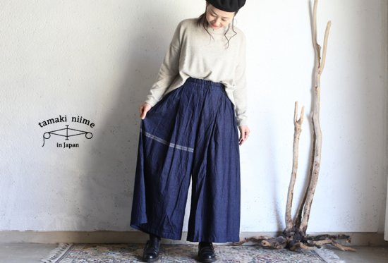 tamaki niime 玉木新雌 sen long コットン ロング パンツ tarun pants long｜tamaki niime 玉木新雌