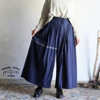 tamaki niime(ޥ ˥) ڿ ֤󥷥꡼ wide pants long 1 cotton100% 磻ɥѥ  饤ȥǥ顼̵