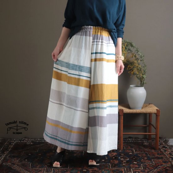 tamaki niime 玉木新雌 only one wide pants LONG cotton 100% WPL07