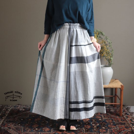 tamaki niime 玉木新雌 only one wide pants LONG cotton 100% WPL08 