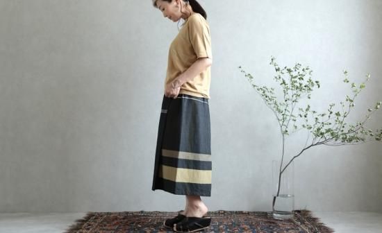 tamaki niime 玉木新雌 only one powan skirt SHORT cotton100% 05