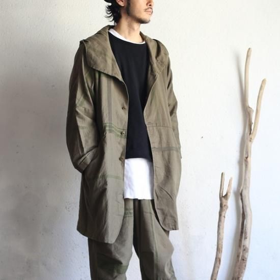 tamaki niime 玉木新雌 basic wear hood hao khaki cotton100