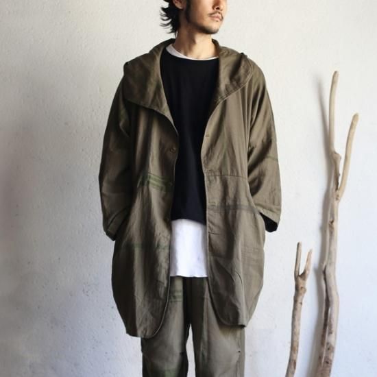 tamaki niime 玉木新雌 basic wear hood hao khaki cotton100