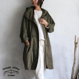 tamaki niime  ڿ  basic wear hood hao khaki cotton100% / աɥϥ ̵