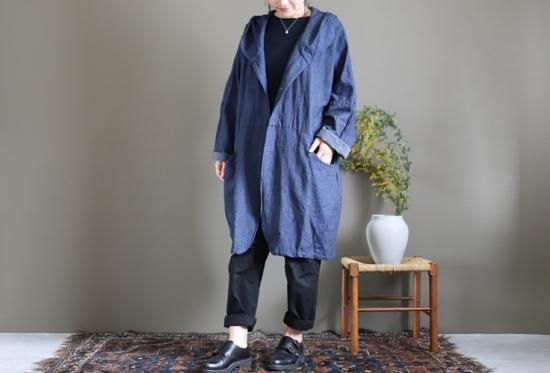 タマキニイメ hood hao フードハオ　フード　コート　コットン ブラック タマキニイメ hood hao フードハオ フード コート コットン ブラック