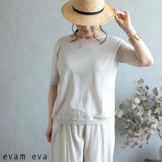 evam eva( )2019ss ϥ åȥ 硼ȥ꡼ ١ / high gauge cotton short sleeve E191K183