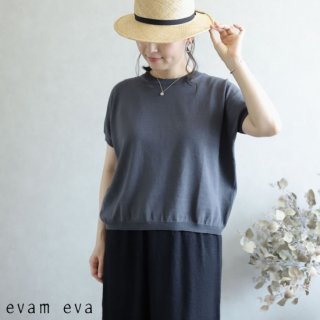 evam eva( )2019ss ɥ饤 åȥ 硼ȥ꡼ ֥롼졼 / dry cotton short sleeve E191K190