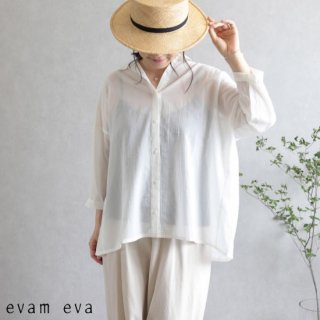 evam eva( )2019ss Хå㥶ĥ˥å եۥ磻 / back gather square shirt tunic E191T194