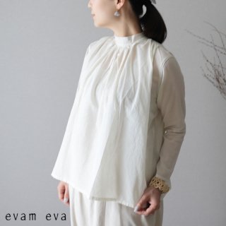 evam eva( )2019ss ɥ顼å ƥۥ磻 / stand collar tuck shirt E191T079