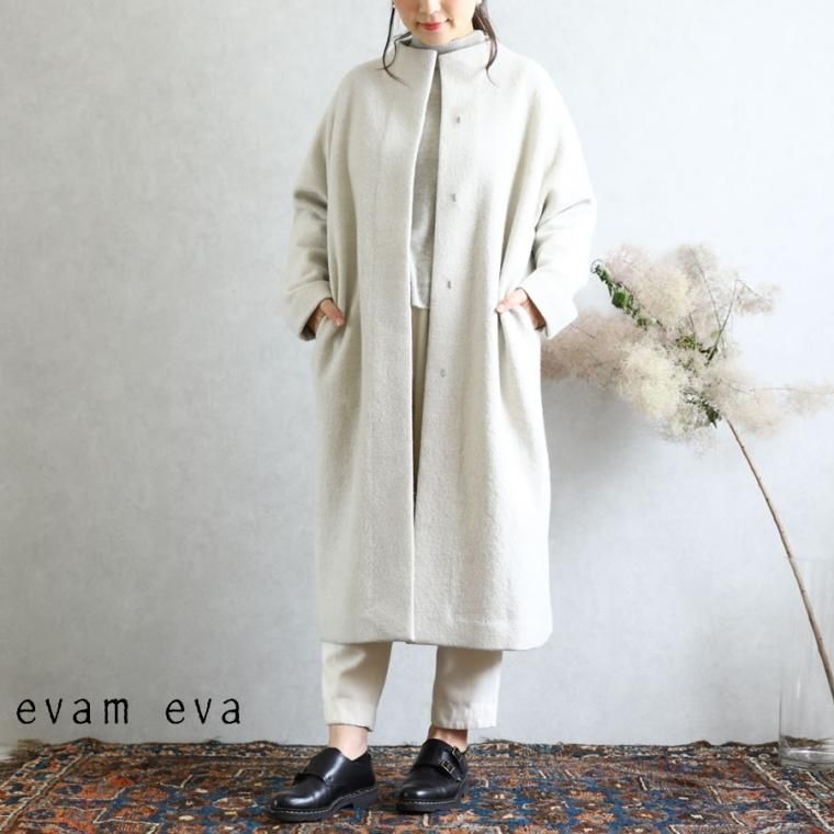 最終値下げ【美品】evam eva プレスウール　ローブコート