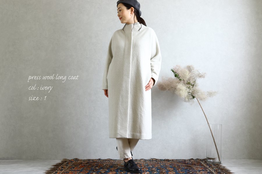 evam eva press wool long coat アイボリー | kcaindia.in