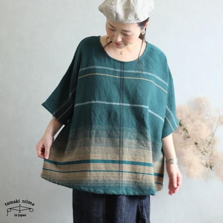 tamaki niime 玉木新雌 only one fuwa-T HALF wool70% cotton30% FTHW03 / オンリーワン フワT ハーフ ウール - lizm