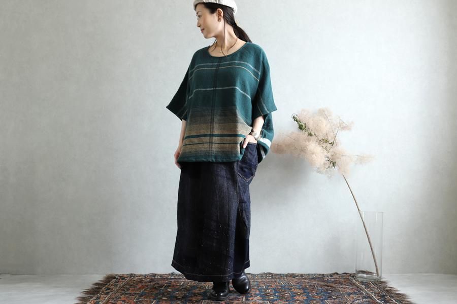 tamaki niime 玉木新雌 only one fuwa-T HALF wool70% cotton30