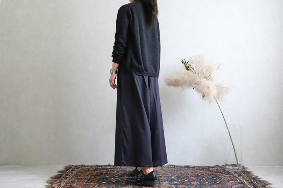 ◻️美品◻️evam eva コットンシルク ギャザースカート オークル セール】 〈手洗い可能〉コットンシルクギャザースカート
