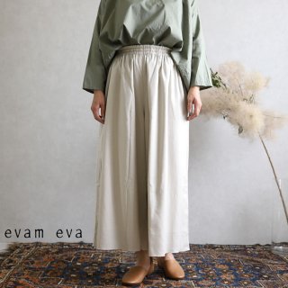 evam eva( )2019aw åȥ󥷥륯㥶ѥ 졼 / cotton silk gather pants grege V193T906