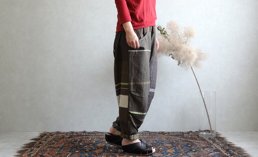 tamaki niime(タマキ ニイメ) 玉木新雌 only one nica pants HOSO cotton100％ NPH11