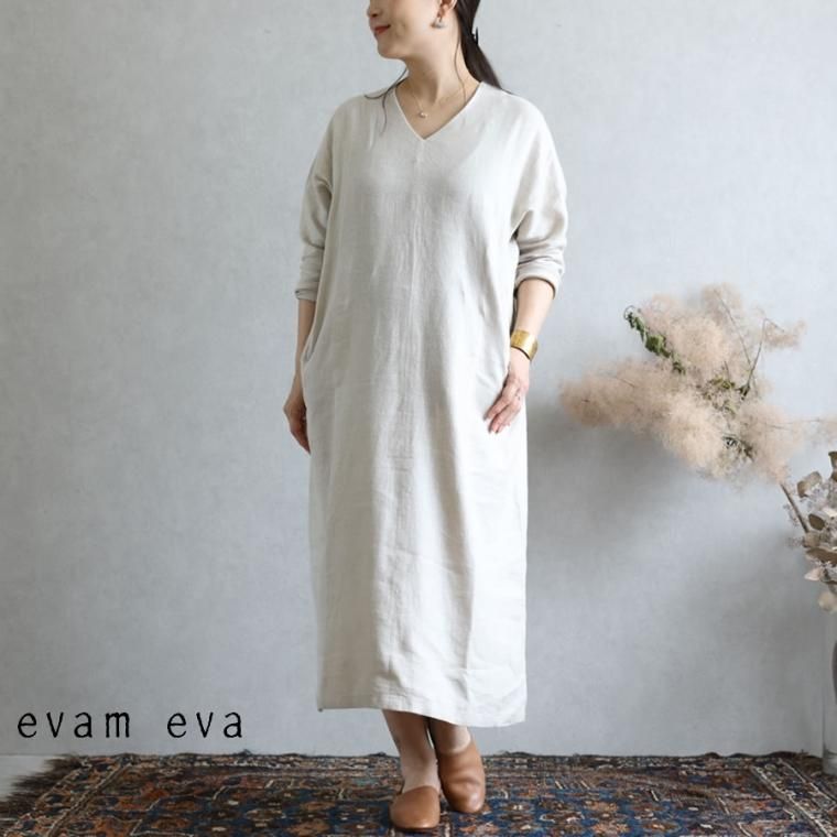 Evam Eva エヴァム エヴァ Vie 19aw新作 ライジングリネン ワンピース アンティークホワイト Raising Linen One Piece Antique White V193t917 Lizm