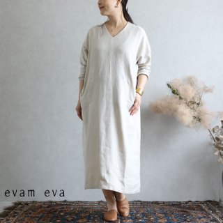 evam eva( ) vie2019awۥ饤󥰥ͥ ԡ ƥۥ磻 / raising linen one-piece white V193T917