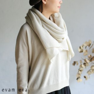 evam eva( ) 2019awۥߥ䥹ȡ ܥ꡼ / cashmere stole ivory  E193G056