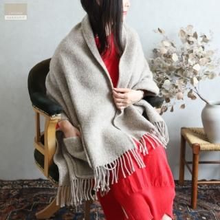 LAPUAN KANKURIT ラプアン・カンクリ ポケット付きショール UNI  melange beige メランジベージュ