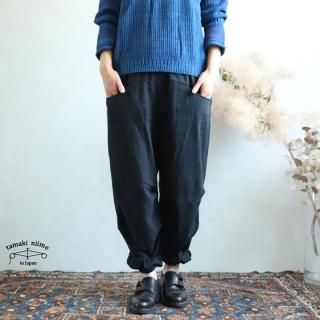 ں١tamaki niime(ޥ ˥) ڿ ֤󥷥꡼ 9 nica pants HOSO black cotton 100%  ϥ١å ˥ѥ ۥ