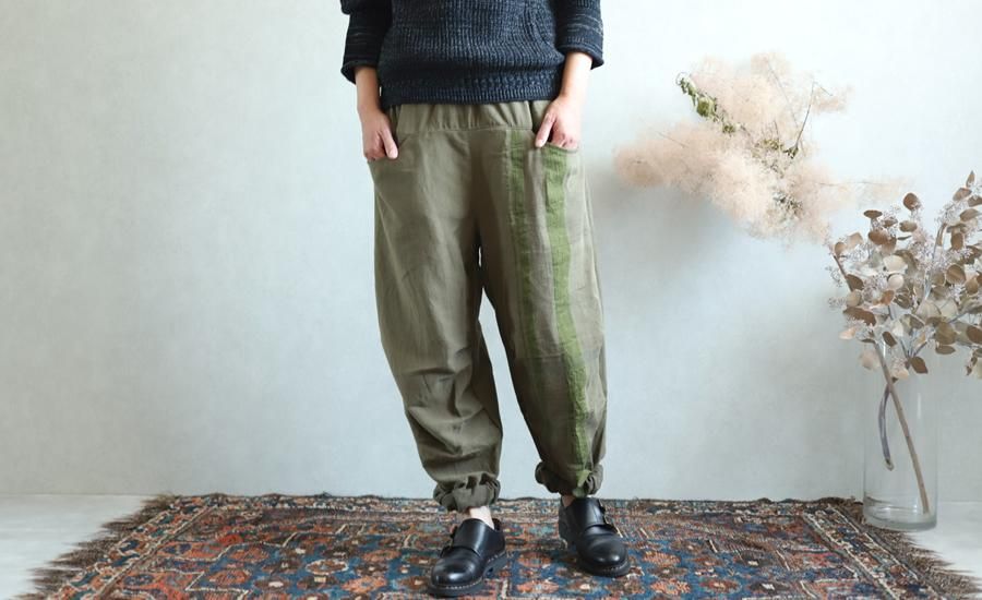 【新品タグ付】tamaki niime 今季　ゆきんこ❶ カーキ系 tamaki niime(タマキ ニイメ) 玉木新雌 きぶんシリーズ 9月 nica pants