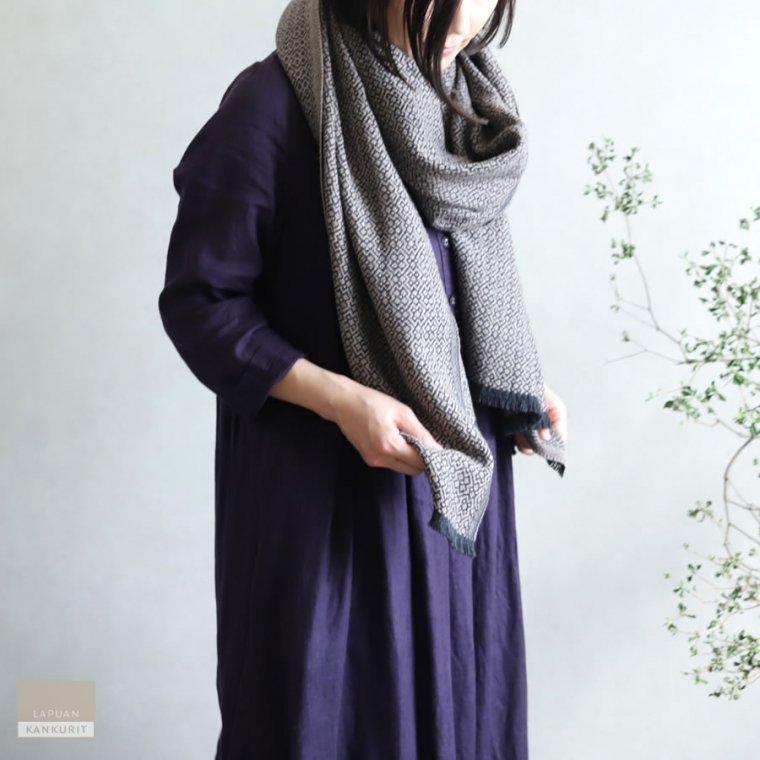 2023AW】LAPUAN KANKURIT ラプアン・カンクリ KOLI merino wool scarf ...