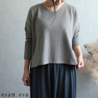evam eva( )2019awۥߥ Vͥå ץ륪С ⥫ / cashmere V neck pullover mocha E193K053