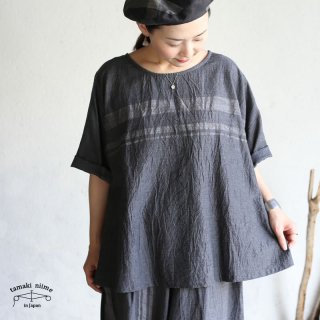 tamaki niime(ޥ ˥) ڿ  basic wear fuwa t HALF gray cotton 100% / եT ϡ 졼 åȥ100%