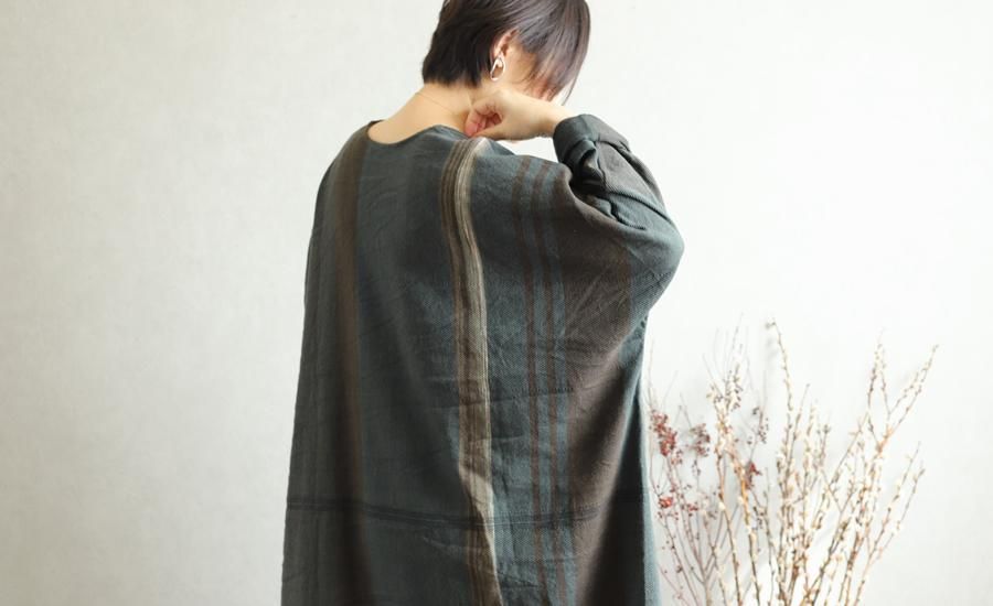 tamaki niime 玉木新雌 only one fuwa-T All wool70% cotton 30