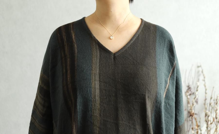 tamaki niime 玉木新雌 only one fuwa-T All wool70% cotton 30