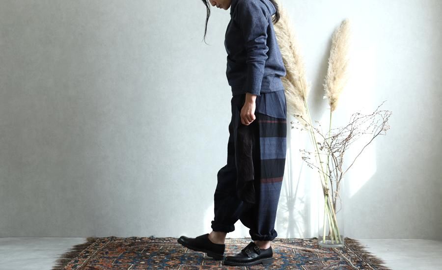 tamaki niime BLACK denim nica pants hoso nica pants（ニカパンツ