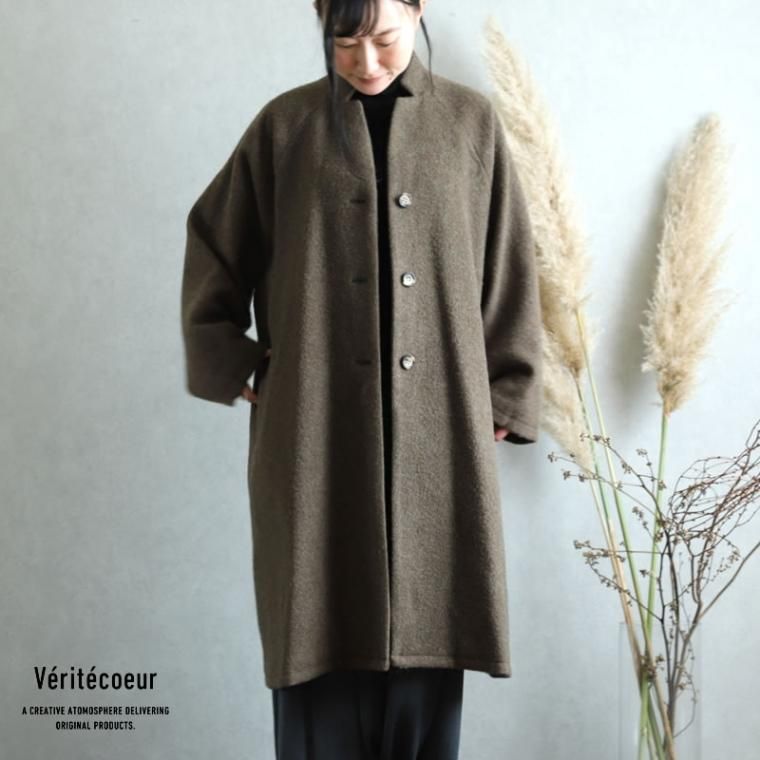 【新品タグ付き】Veritecoeur ヴィンテージブランケットコート　カーキ