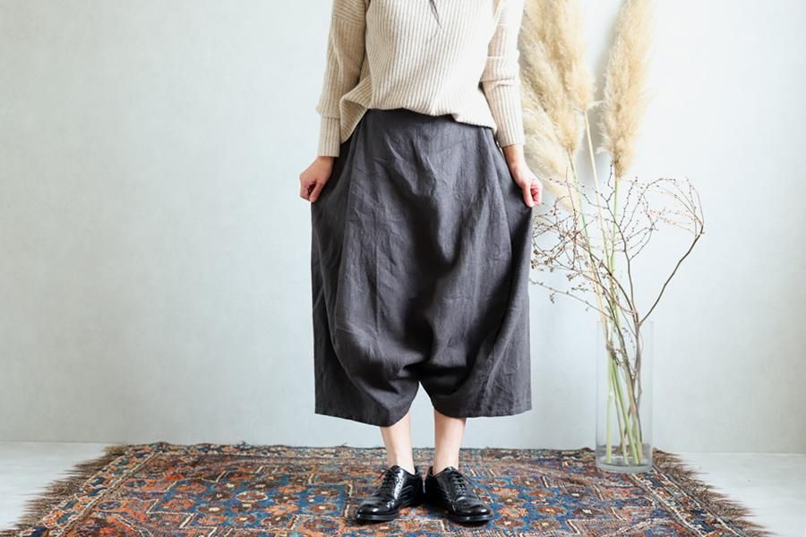 エヴァムエヴァリネンサルエルパンツ evameva (エヴァムエヴァ) linen sarrouel pants / リネン