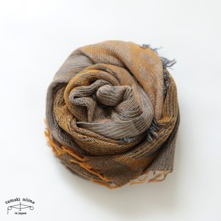 tamaki niime 玉木新雌 roots shawl wool middle RSM_W98/ ルーツショール ウール70％ コットン30％ ミドルサイズ