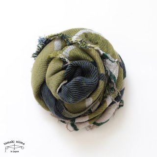 tamaki niime 玉木新雌 roots shawl wool middle RSM_W95/ ルーツショール ウール70％ コットン30％ ミドルサイズ