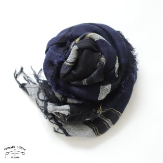 tamaki niime 玉木新雌 roots shawl wool middle RSM_W92/ ルーツショール ウール70％ コットン30％ ミドルサイズ
