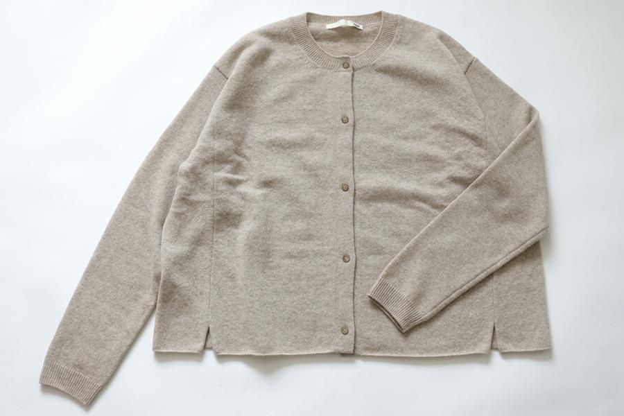 evam eva(エヴァム エヴァ)【2019aw新作】ウールカーディガン ベージュ