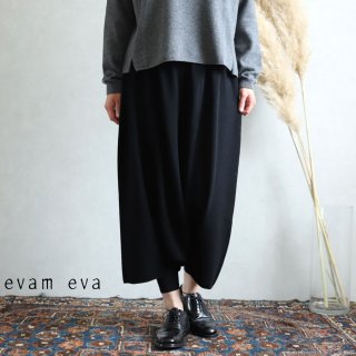 evam eva( )2019awۥ륵륨ѥ ֥å / wool sarrouel pants black  E193K105