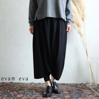 evam eva( )2019awۥ륵륨ѥ ֥å / wool sarrouel pants black  E193K105