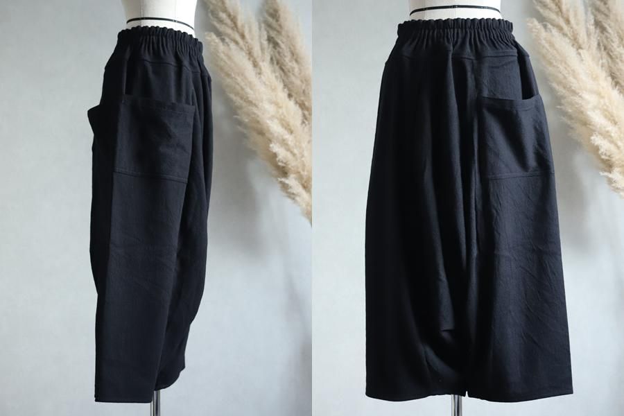 玉木新雌　タマキニイメ　タルンパンツ　ウール　LONG グレー×パープル tarun pants long｜tamaki niime 玉木新雌